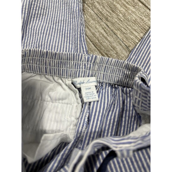 Ralph Lauren Belted Blue Striped Dress Pants Infant 24 Months - Picture 6 of 6